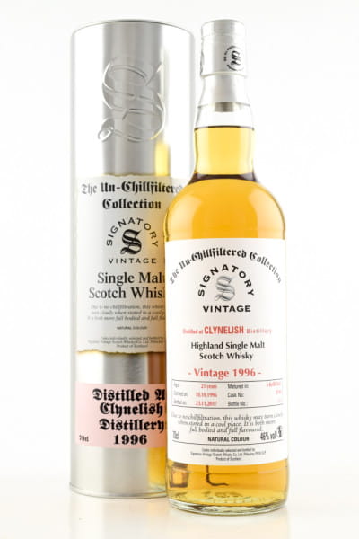 Clynelish 21 Jahre 1996/2017 Refill Butt #8796 Un-Chillfiltered Signatory 46%vol. 0,7l