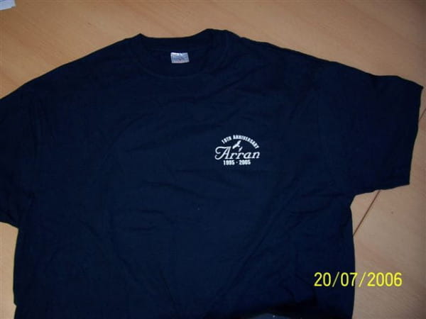 Arran T-Shirt 10th Anniversary blau Gr. M