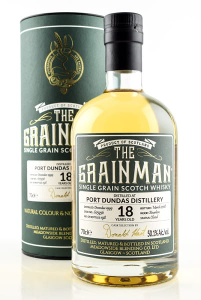 Port Dundas 18 Jahre 1999/2018 Bourbon Cask #603936 The Grainman 50,1%vol. 0,7l