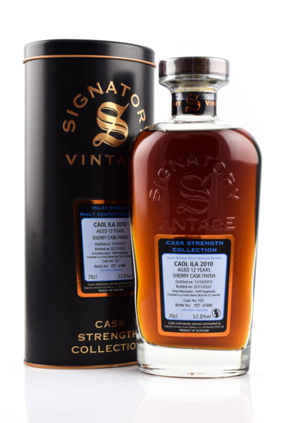 Caol Ila 12 Jahre 2010/2022 fresh Sherry Butt #102 (Finish) Signatory Cask Strength Coll. 57%vol. 0,7l