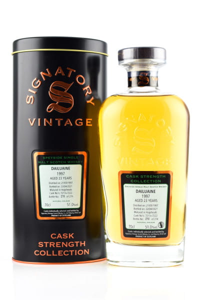 Dailuaine 23 Jahre 1997/2021 Hogsheads #7213 & #7222 Signatory Cask strength Coll. 51%vol. 0,7l