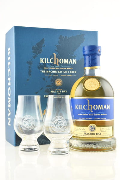 Kilchoman The Machir Bay Gift Pack 46%vol. 0,7l mit zwei Glencairn-Gläsern