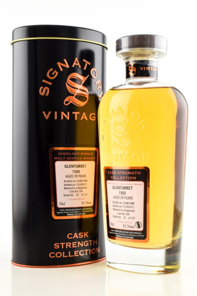 Glenturret 29 Jahre 1988/2017 Hogshead #534 Signatory Cask strength Coll. 51,5%vol. 0,7l