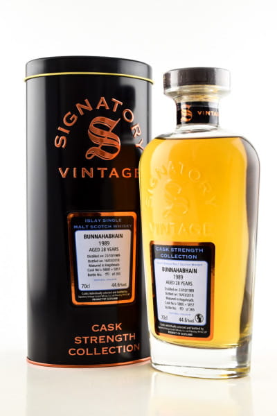 Bunnahabhain 28 Jahre 1989/2018 Hogsheads #5800 & #5857 Signatory Cask strength Coll. 44,6%vol. 0,7l