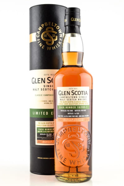 Glen Scotia 2008/2019 1st-fill Ruby Port Hogshead #18/353-1 55,1%vol. 0,7l