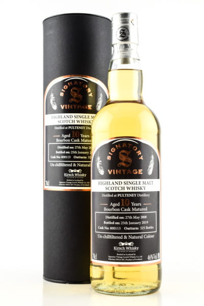 Pulteney 10 Jahre 2008/2019 Bourbon Cask #800113 Vintage Signatory 46%vol. 0,7l