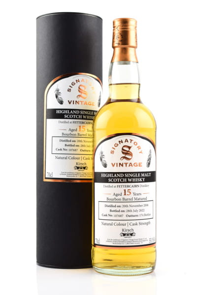 Fettercairn 15 Jahre 2006/2022 Bourbon Barrel #107686 Vintage Signatory 53,1%vol. 0,7l