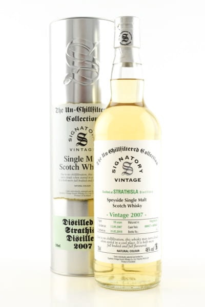 Strathisla 10 Jahre 2007/2018 Hogsheads #800037 & #800048 Un-Chillfiltered Signatory 46%vol. 0,7l