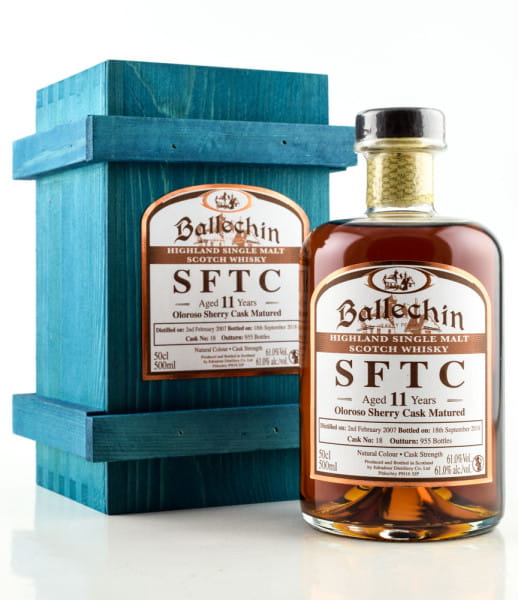 Ballechin 11 Jahre 2007/2018 SFTC Oloroso Sherry Cask Matured #18 61%vol. 0,5l