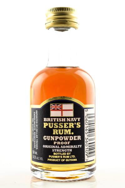 Pusser's British Navy Gunpowder Proof Black Label 54,5%vol. 0,05l