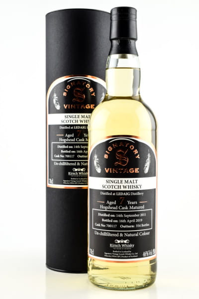 Ledaig 7 Jahre 2011/2019 Cask No. #700117 Un-Chillfiltered Signatory 46%vol. 0,7l