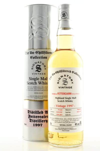 Fettercairn 19 Jahre 1997/2017 Hogsheads #5626 & #5627 Un-Chillfiltered Signatory 46%vol. 0,7l