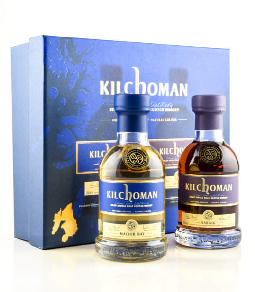 Kilchoman Machir Bay & Sanaig Geschenkpackung 46%vol. 2x 0,2l