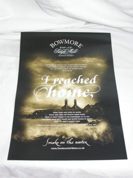 Bowmore Poster &quot;I reached home&quot;