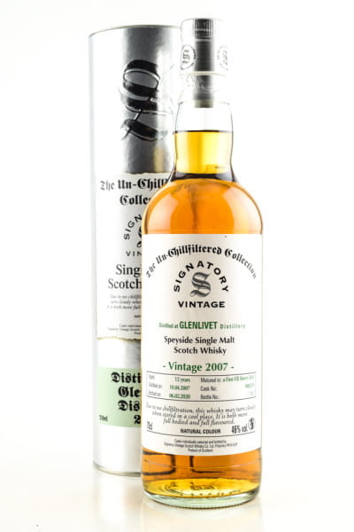 Glenlivet 12 Jahre 2007/2020 1st fill Sherry Butt #900239 Un-Chillfiltered Signatory 46%vol. 0,7l