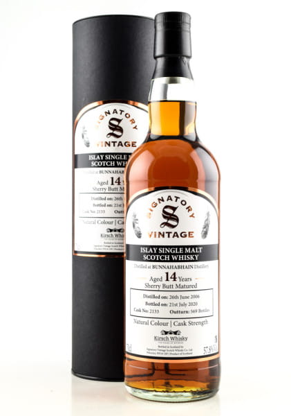 Bunnahabhain 14 Jahre 2006/2020 Sherry Butt #2133 Vintage Signatory 57,8%vol. 0,7l