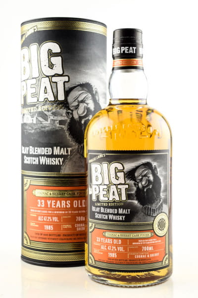 Big Peat 33 Jahre Cognac & Sherry Cask Finish Douglas Laing 47,2%vol. 0,7l