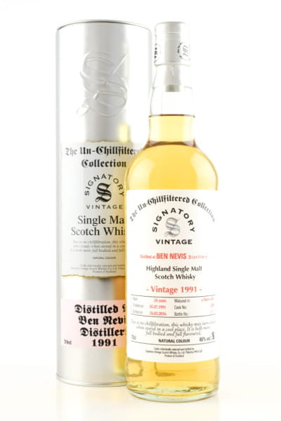 Ben Nevis 24 Jahre 1991/2016 Sherry Butt #2380 Un-Chillfiltered Signatory 46%vol. 0,7l