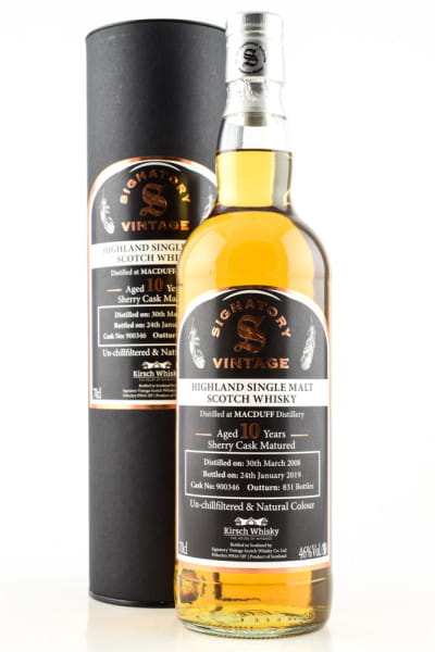 Macduff 10 Jahre 2008/2019 Sherry Cask #900346 Vintage Signatory 46%vol. 0,7l