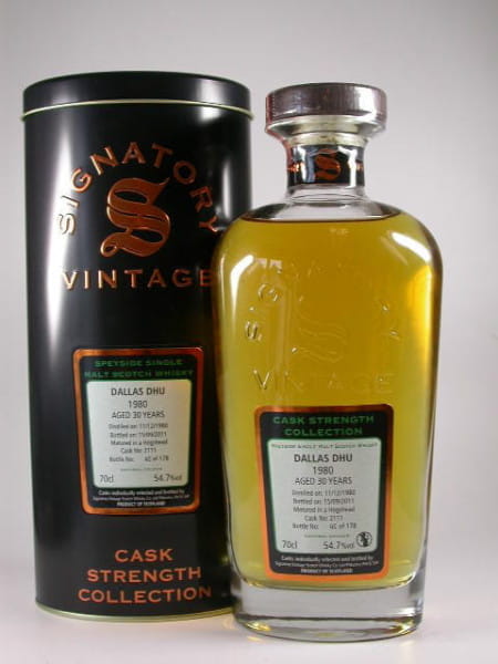 Dallas Dhu 30 Year Old Hogshead 1980/2011 Signatory Cask strength Coll. 54.7% vol.0,7l