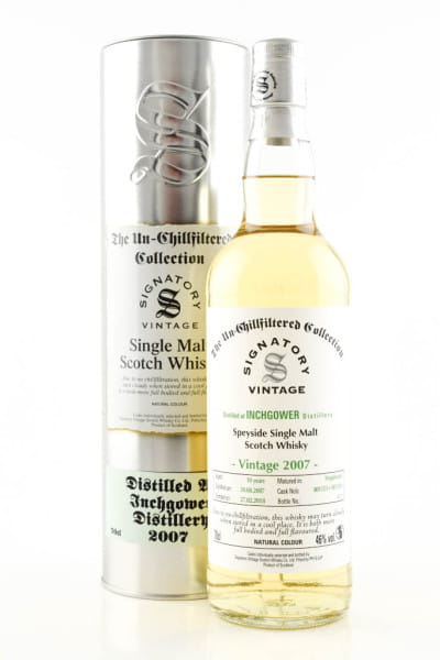 *Inchgower 10 Jahre 2007/2018 Hogsheads #801153 & #801154 Un-Chillfiltered Signatory 46%vol. 0,7l - ohne Geschenkdose