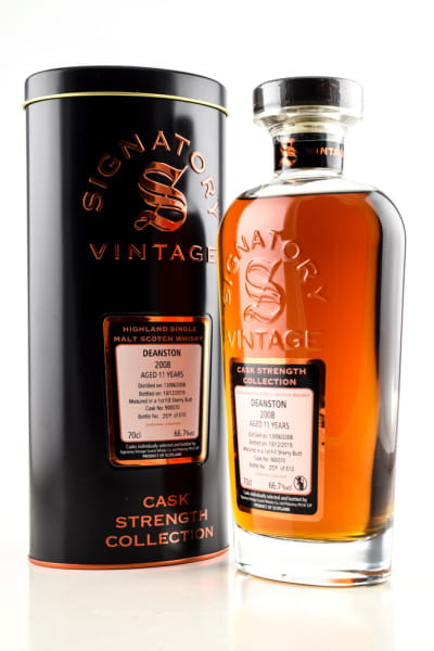 Deanston 11 Jahre 2008/2019 1st Fill Sherry Butt #900070 Signatory Cask strength Coll. 66,7%vol. 0,7l