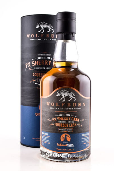 Wolfburn 7 Jahre Vibrant Stills PX-Sherry/Bourbon 50%vol. 0,7l