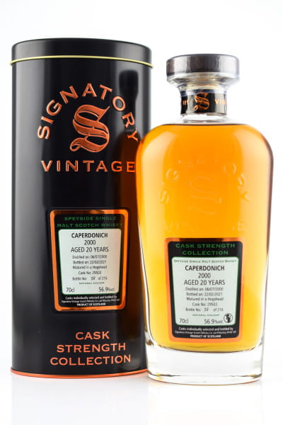 Caperdonich 20 Jahre 2000/2021 Hogshead #29503 Signatory Cask strength Coll. 56,9%vol. 0,7l