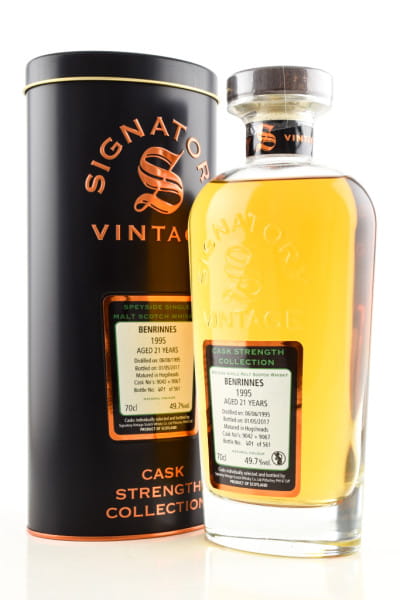 Benrinnes 21 Jahre 1995/2017 Hogsheads #9042 & #9067 Signatory Cask strength Coll. 49,7%vol. 0,7l