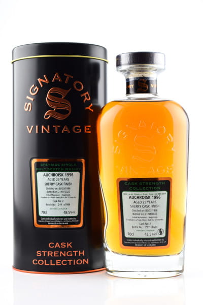 Auchroisk 25 Jahre 1996/2022 Sherry Cask #2 (Finish) Signatory Cask strength Coll. 48,5%vol. 0,7l