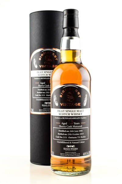 Bunnahabhain 13 Jahre 2006/2019 Sherry Cask #2131 Vintage Signatory 46%vol. 0,7l