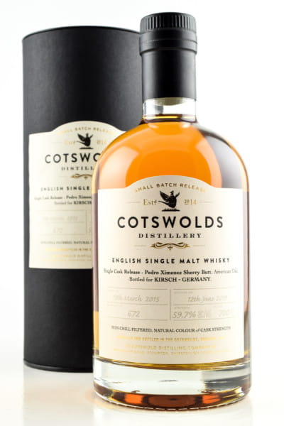 Cotswolds 2015/2019 Single Pedro Ximénez Sherry Butt 59,7%vol. 0,7l