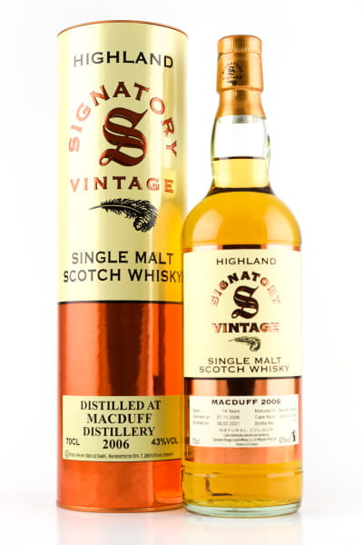 Macduff 14 Jahre 2006/2021 Bourbon Barrels #102370 & #102383 Vintage Signatory 43%vol. 0,7l