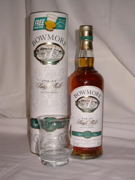 Bowmore 12 Jahre mit Glas 40%vol. 0,7l