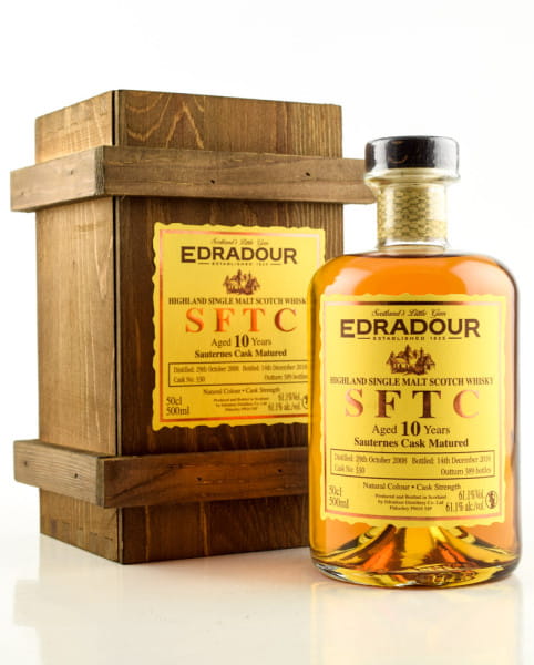 Edradour 10 Jahre 2008/2018 SFTC Sauternes Cask Matured #330 61,1%vol. 0,5l