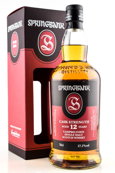 *Springbank 12 Jahre Cask Strength 57,1%vol. 0,7l - ohne Geschenkpackung, leicht beschädigtes Etikett