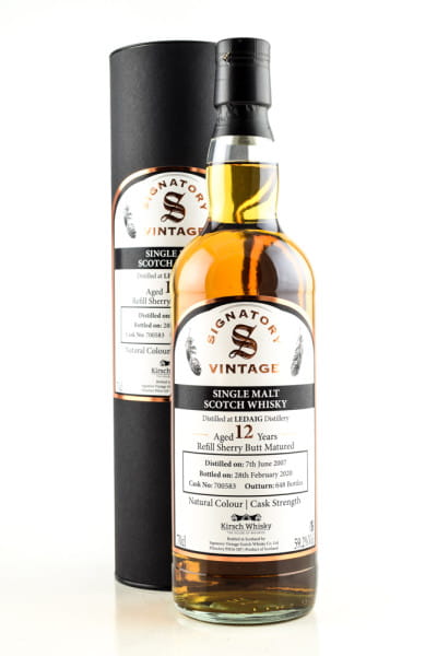 Ledaig 12 Jahre 2007/2020 Refill Sherry Butt #700583 Vintage Signatory 59,2%vol. 0,7l