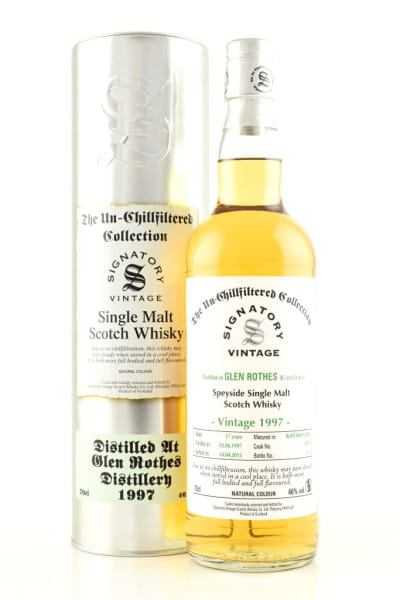 Glenrothes 17 Jahre 1997/2015 Refill Sherry Butt #9257 Un-Chillfiltered Signatory 46%vol. 0,7l