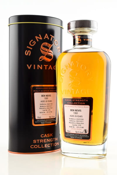 Ben Nevis 26 Jahre 1991/2017 Sherry Butt #2378 Signatory Cask strength Coll. 56,5%vol. 0,7l