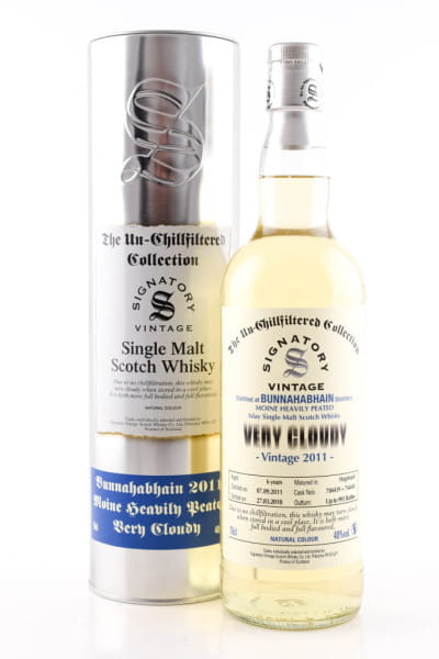 Bunnahabhain 6 Jahre 2011/2018 Very Cloudy Un-Chillfiltered Signatory 40%vol. 0,7l