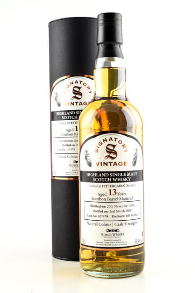 Fettercairn 13 Jahre 2006/2020 Bourbon Barrel #107679 Vintage Signatory 53,9%vol. 0,7l