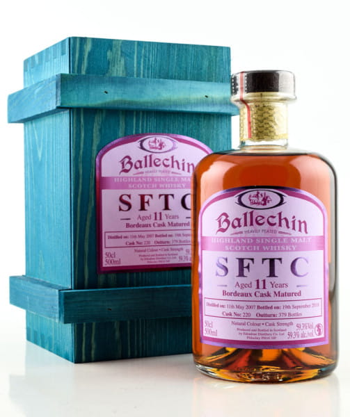 Ballechin 11 Jahre 2007/2018 SFTC Bordeaux Cask Matured #220 59,3%vol. 0,5l