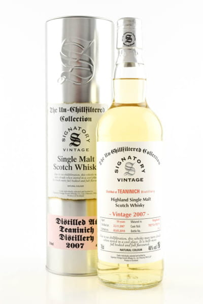 Teaninich 10 Jahre 2007/2018 Hogsheads #702715 & #702716 Un-Chillfiltered Signatory 46%vol. 0,7l