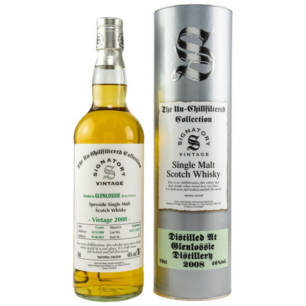 Glenlossie 12 Jahre 2008/2021 Hogsheads #10527 & #10528 Un-Chillfiltered Signatory 46%vol. 0,7l