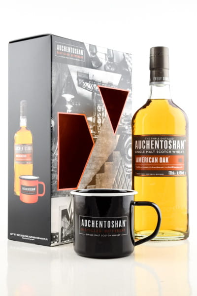 Auchentoshan American Oak 40%vol. 0,7l mit Emaille-Becher