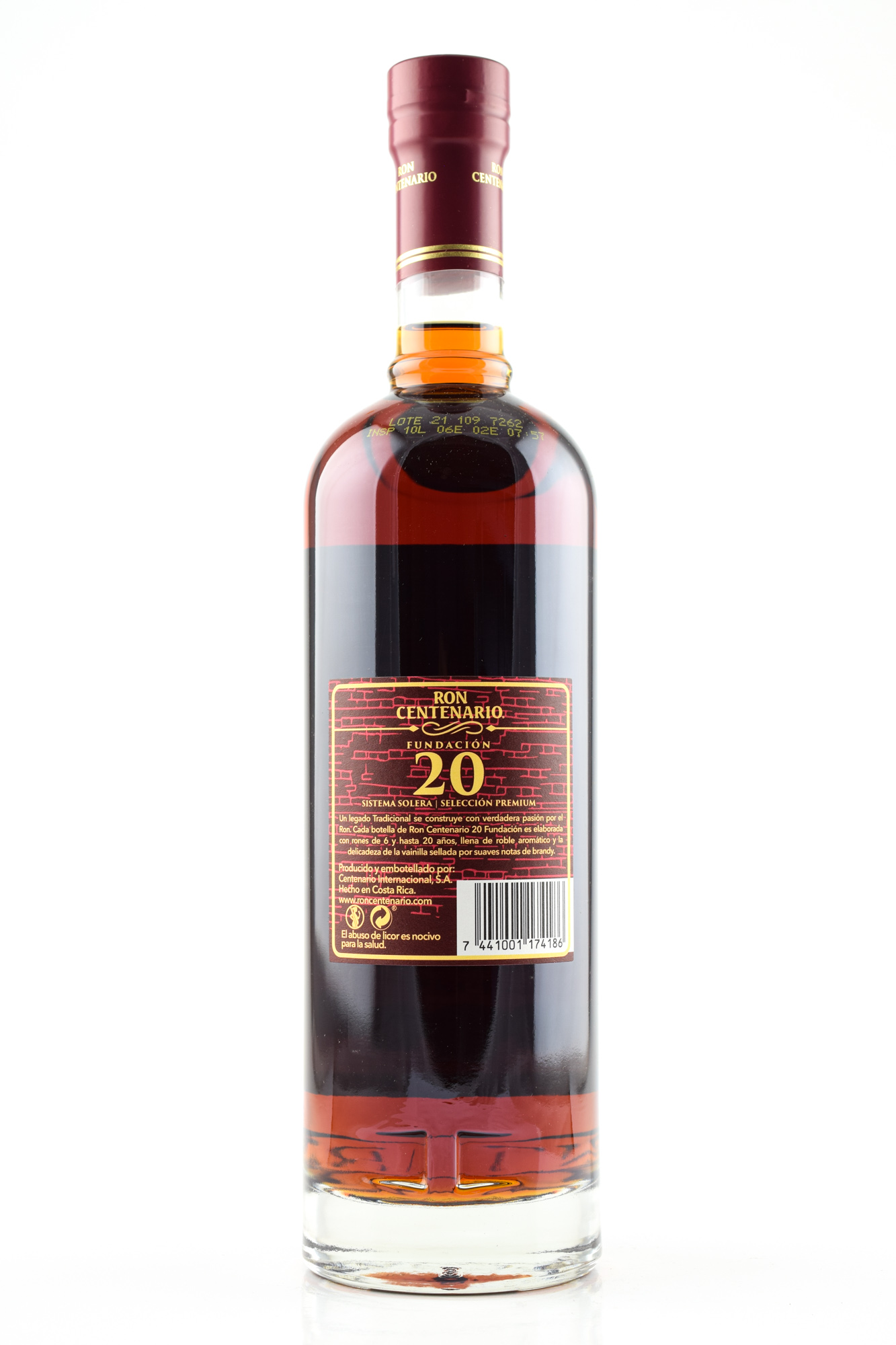 Ron Centenario 20 Year by vol. Rum Rum Malts type | Rum 40% | | Fundación 0,7l | of Home Old