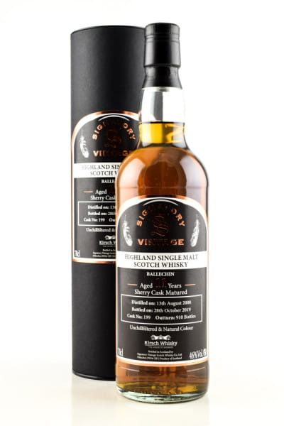 Ballechin 11 Jahre 2008/2019 Sherry Cask #199 Vintage Signatory 46%vol. 0,7l