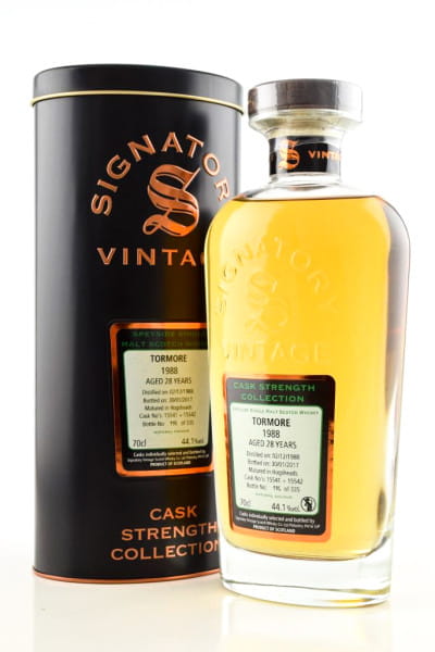 Tormore 28 Jahre 1988/2017 Hogsheads #15541 & #15542 Signatory Cask Strength Coll. 44,1%vol. 0,7l