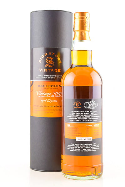 Ballechin 10 Jahre 2010/2020 Bourbon/Sherry Casks Small Batch Edition #10 Signatory 48,1%vol. 0,7l