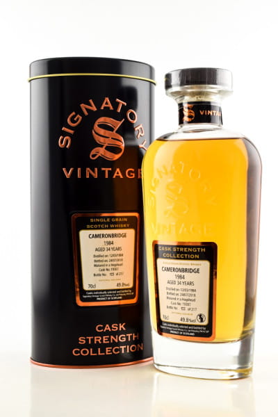 Cameronbridge 34 Jahre 1984/2018 Hogshead #19307 Signatory Cask Strength Coll. 49,8%vol. 0,7l